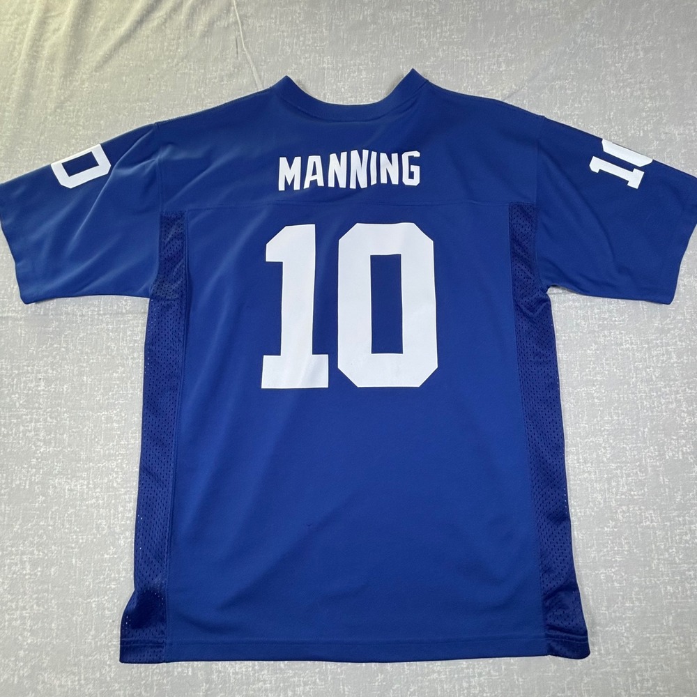 NFL Team Apparel Eli Manning New York Giants Blue Youth XL 18/20 Jersey 10 *Flaw